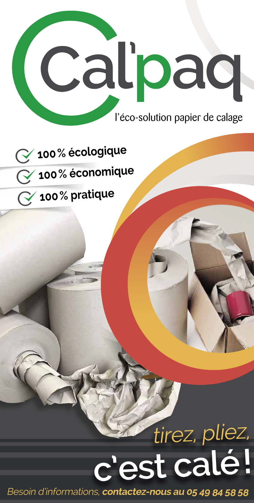 Flyer Cal'Paq — rouleaux sans mandrin (aperçu)